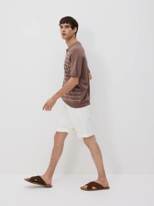Zdjęcie produktu Reserved - Jeansowe szorty slim fit - biały