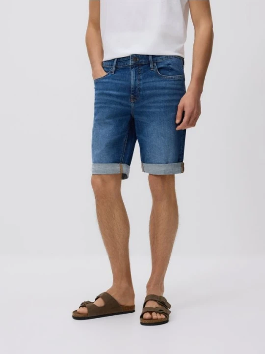 Zdjęcie produktu Reserved - Jeansowe szorty slim fit - granatowy