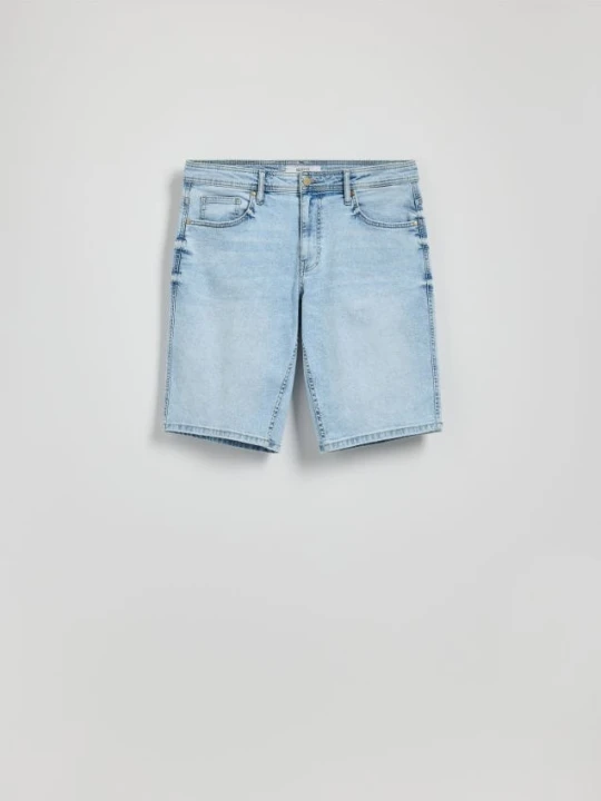 Zdjęcie produktu Reserved - Jeansowe szorty slim fit - niebieski