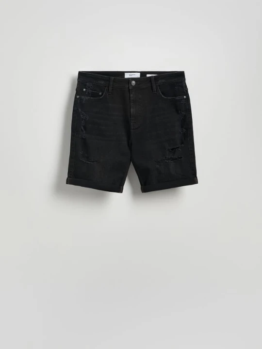 Zdjęcie produktu Reserved - Jeansowe szorty slim fit - szary