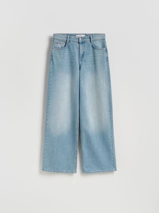 Zdjęcie produktu Reserved - Jeansy baggy fit - turkusowy