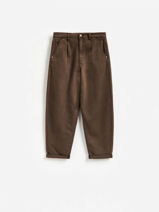 Zdjęcie produktu Reserved - Jeansy barrel leg - dark grey jeans