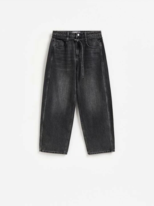 Zdjęcie produktu Reserved - Jeansy barrel slim - czarny