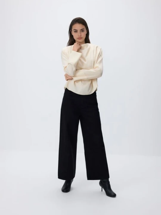 Zdjęcie produktu Reserved - Jeansy culotte - czarny