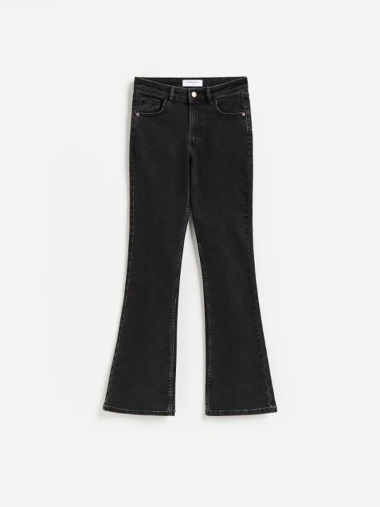 Zdjęcie produktu Reserved - Jeansy flare - czarny