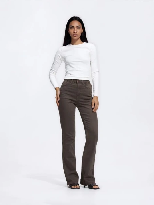 Zdjęcie produktu Reserved - Jeansy flare z wysokim stanem - dark grey jeans