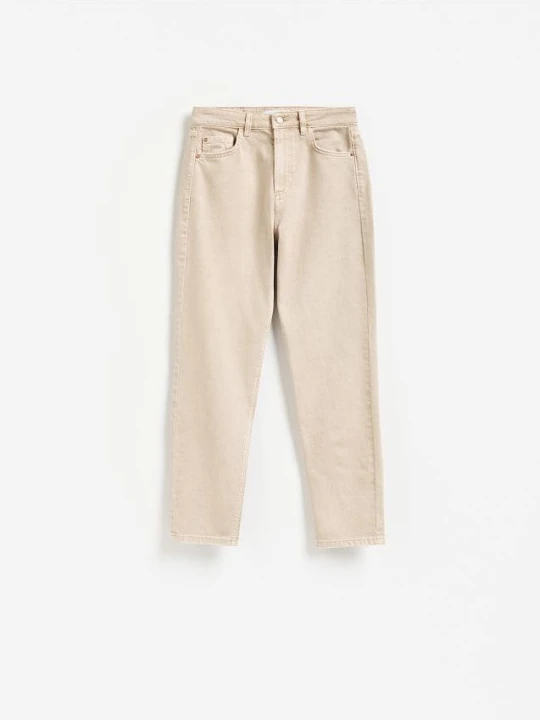 Zdjęcie produktu Reserved - Jeansy mom comfort - kremowy