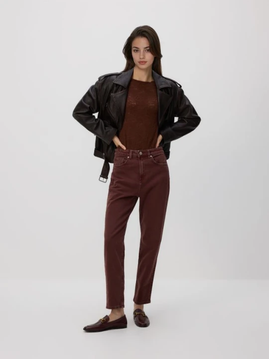 Zdjęcie produktu Reserved - Jeansy mom fit - brązowy