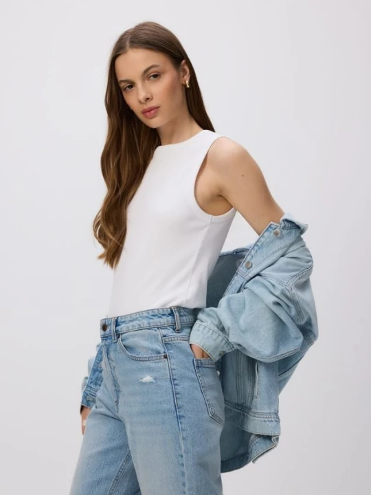 Zdjęcie produktu Reserved - Jeansy mom fit - niebieski