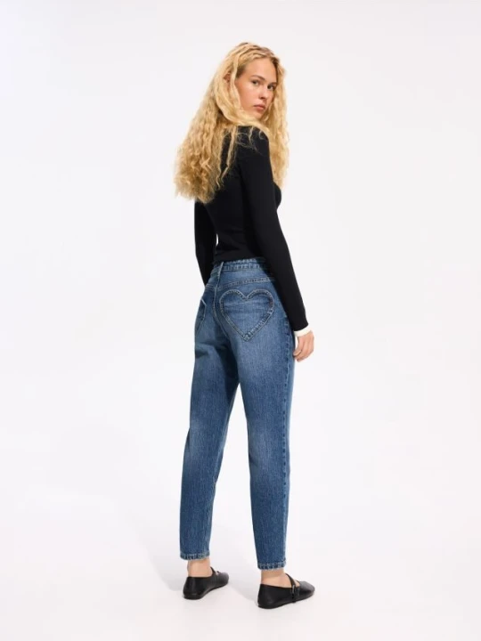 Zdjęcie produktu Reserved - Jeansy mom fit - niebieski