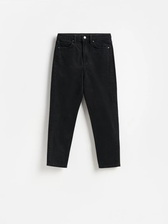 Zdjęcie produktu Reserved - Jeansy mom fit slim - czarny
