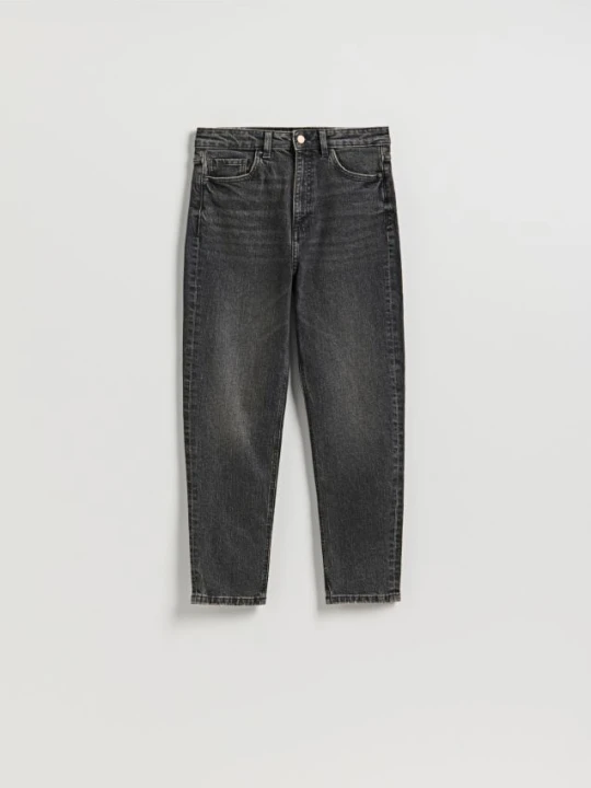 Zdjęcie produktu Reserved - Jeansy mom fit slim - szary