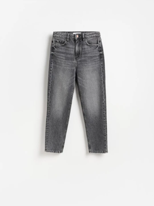 Zdjęcie produktu Reserved - Jeansy mom fit slim - szary
