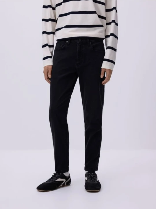 Zdjęcie produktu Reserved - Jeansy skinny z efektem sprania - czarny