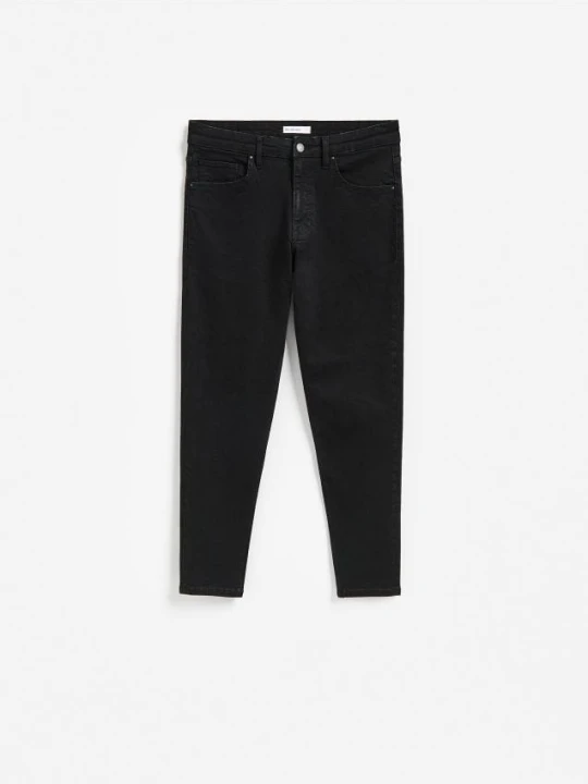 Zdjęcie produktu Reserved - Jeansy skinny z efektem sprania - czarny