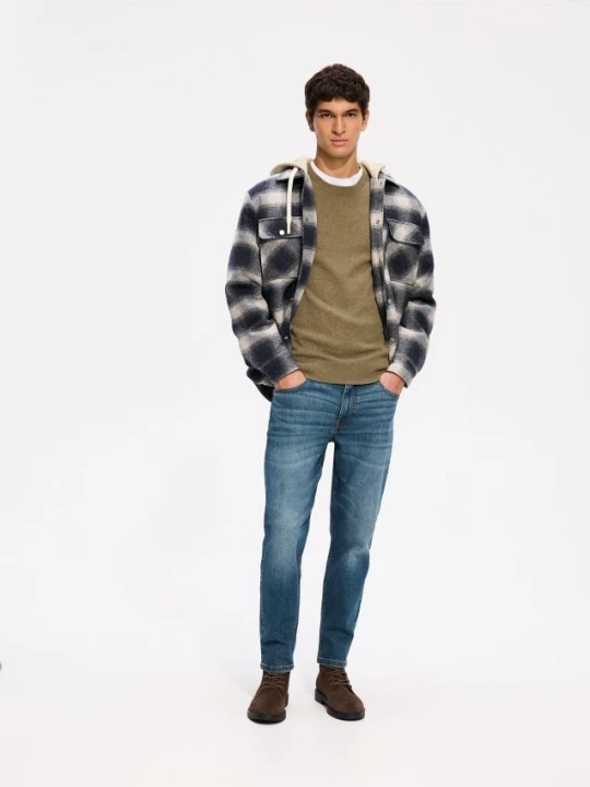 Zdjęcie produktu Reserved - Jeansy slim cropped - indigo jeans