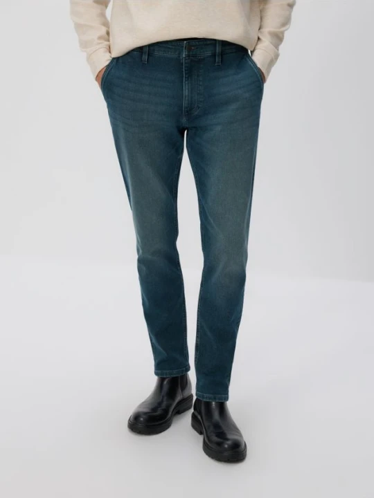 Zdjęcie produktu Reserved - Jeansy slim fit z efektem sprania - indigo jeans