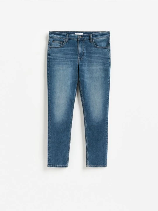 Zdjęcie produktu Reserved - Jeansy slim fit z efektem sprania - indigo jeans