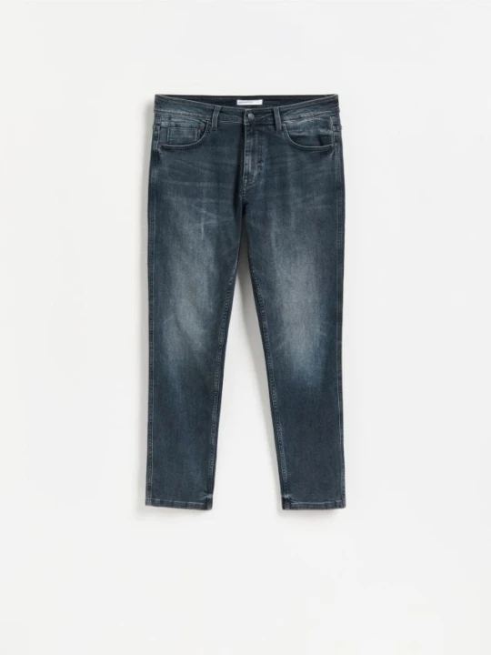 Zdjęcie produktu Reserved - Jeansy slim fit z efektem sprania - indigo jeans