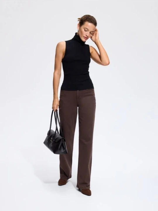 Zdjęcie produktu Reserved - Jeansy straight comfort - brązowy