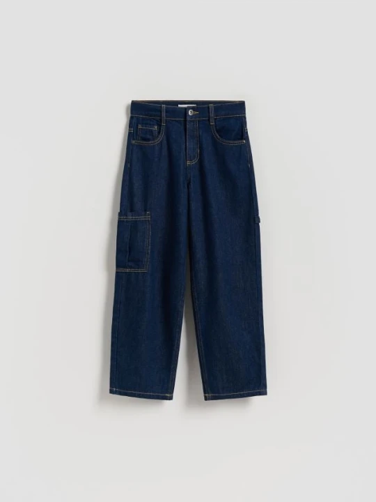 Zdjęcie produktu Reserved - Jeansy straight fit - granatowy