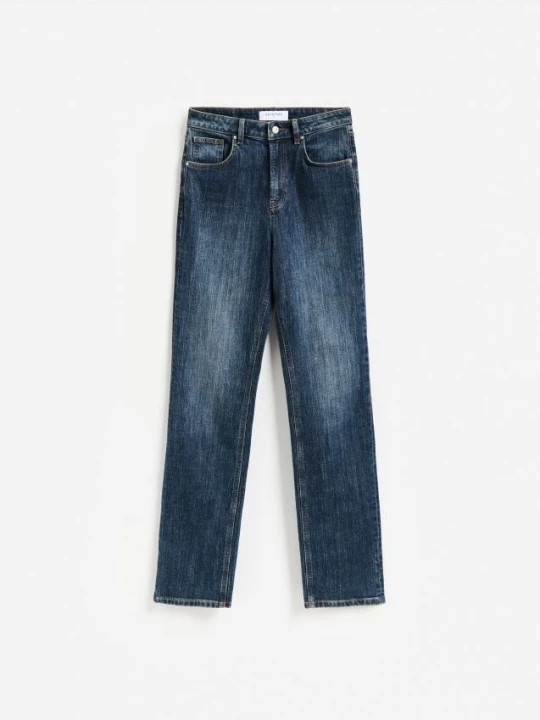 Zdjęcie produktu Reserved - Jeansy straight fit - granatowy
