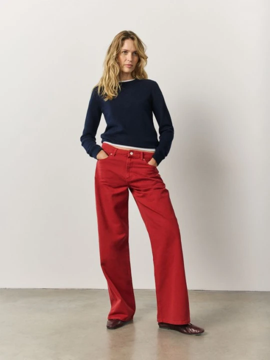 Zdjęcie produktu Reserved - Jeansy straight fit - intenstywna czerwień