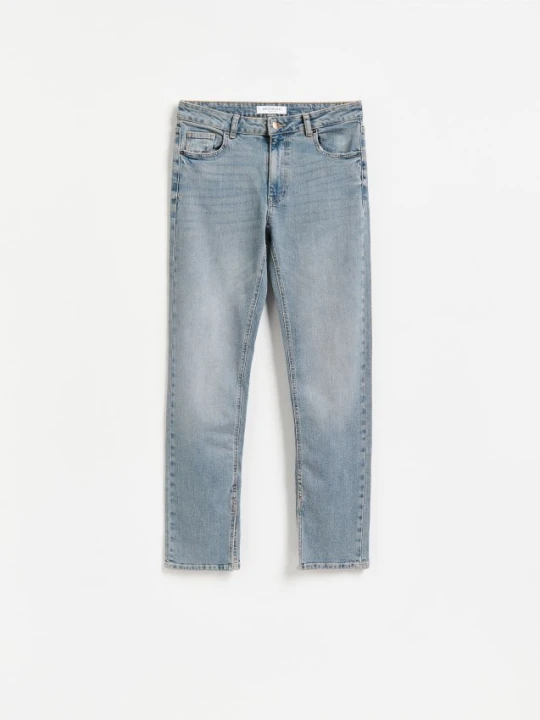 Zdjęcie produktu Reserved - Jeansy straight ze średnim stanem - indigo jeans