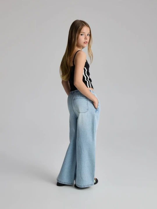 Zdjęcie produktu Reserved - Jeansy super wide leg - niebieski