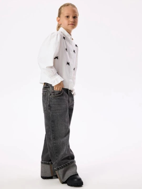 Zdjęcie produktu Reserved - Jeansy super wide leg z breloczkiem - czarny