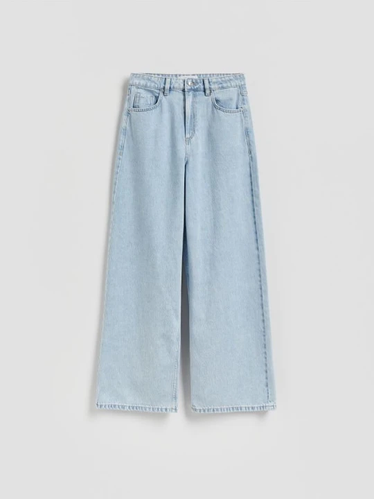 Zdjęcie produktu Reserved - Jeansy wide leg comfort - niebieski