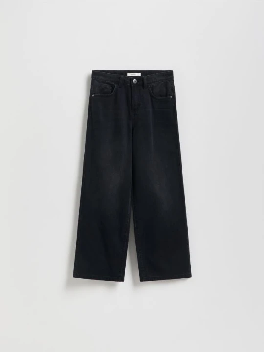 Zdjęcie produktu Reserved - Jeansy wide leg - czarny