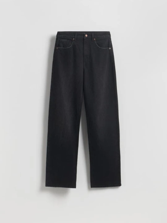 Zdjęcie produktu Reserved - Jeansy wide leg - czarny