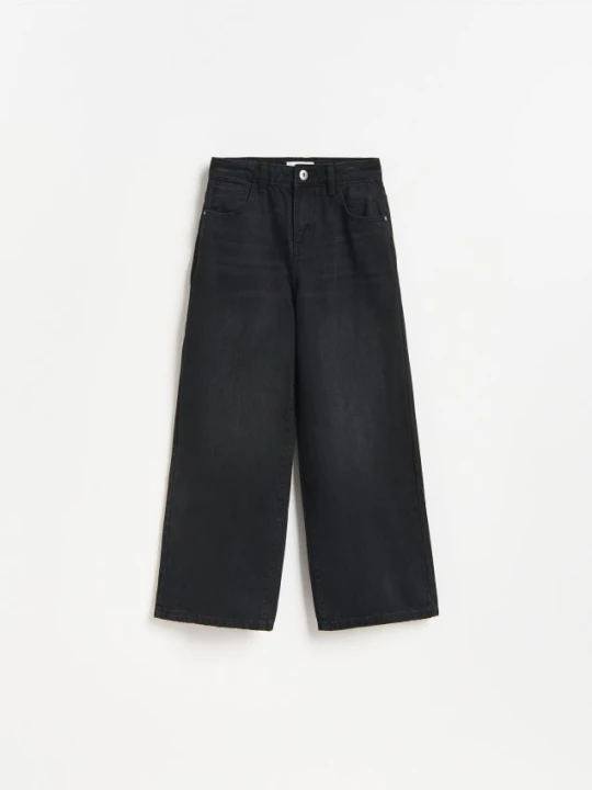 Zdjęcie produktu Reserved - Jeansy wide leg - czarny