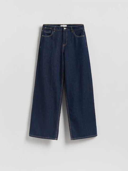 Zdjęcie produktu Reserved - Jeansy wide leg - granatowy