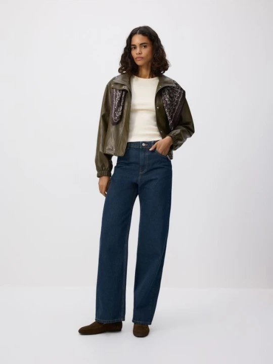 Zdjęcie produktu Reserved - Jeansy wide leg - granatowy