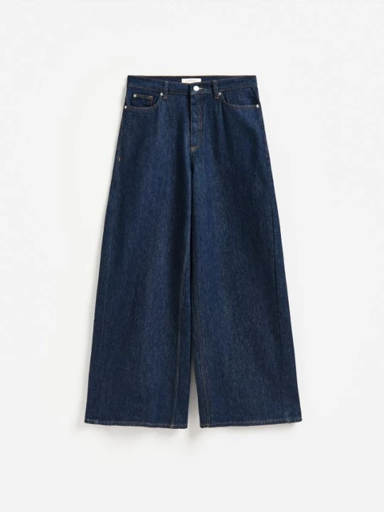 Zdjęcie produktu Reserved - Jeansy wide leg - granatowy