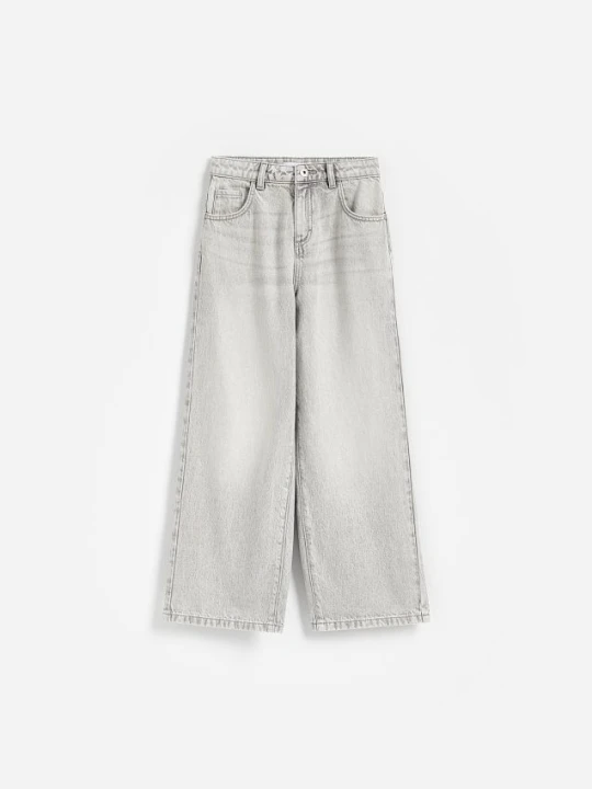 Zdjęcie produktu Reserved - Jeansy wide leg - jasnoszary