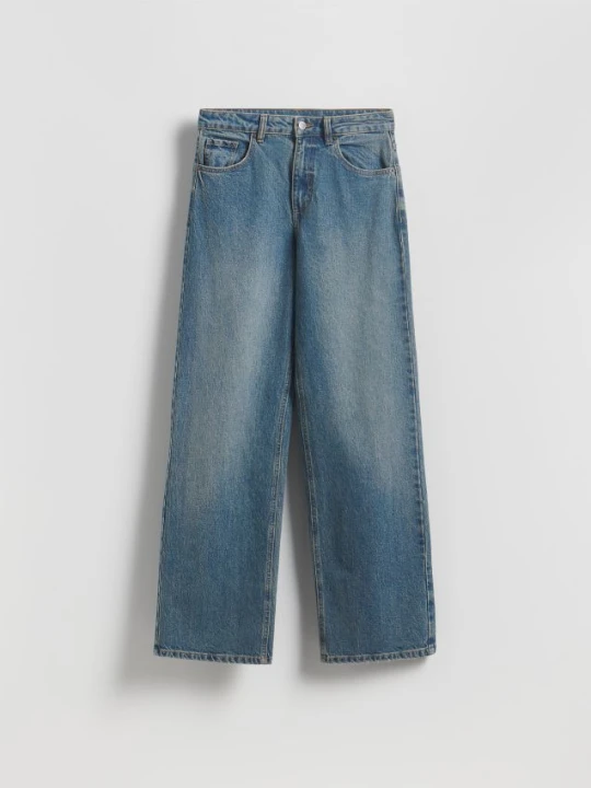 Zdjęcie produktu Reserved - Jeansy wide leg - niebieski