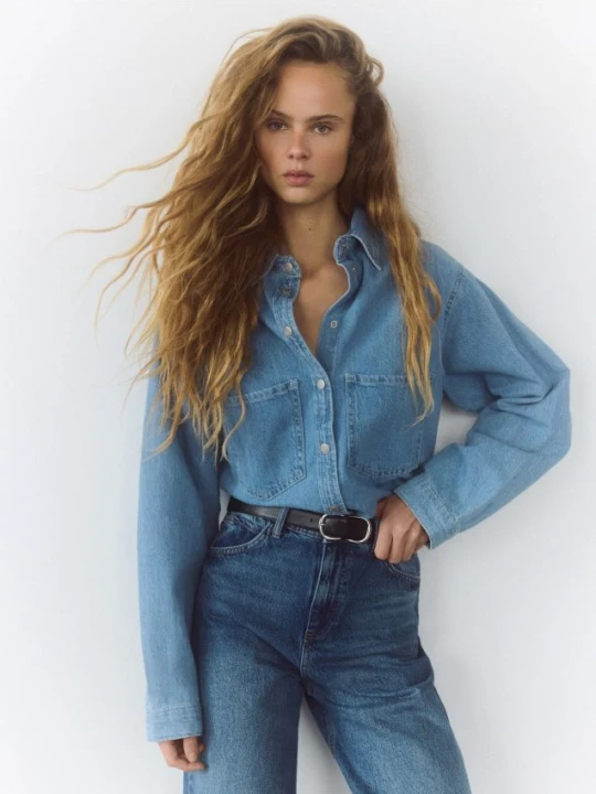 Zdjęcie produktu Reserved - Jeansy wide leg - niebieski