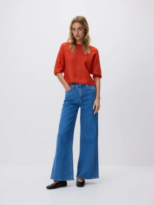 Zdjęcie produktu Reserved - Jeansy wide leg - niebieski