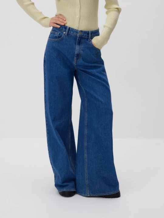 Zdjęcie produktu Reserved - Jeansy wide leg - niebieski