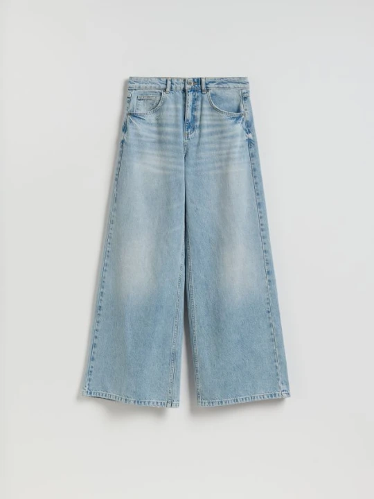 Zdjęcie produktu Reserved - Jeansy wide leg - niebieski