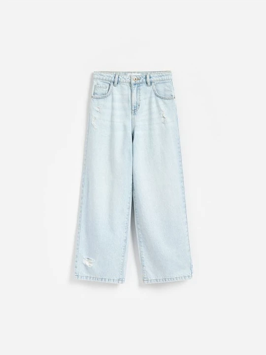 Zdjęcie produktu Reserved - Jeansy wide leg - niebieski