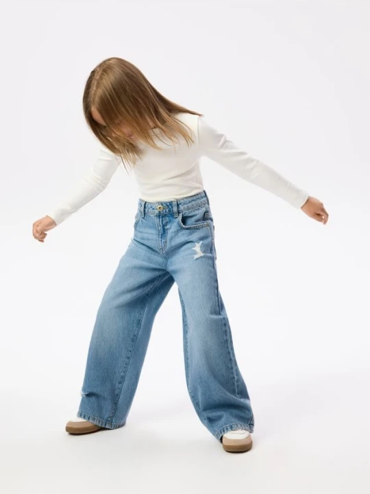 Zdjęcie produktu Reserved - Jeansy wide leg - niebieski