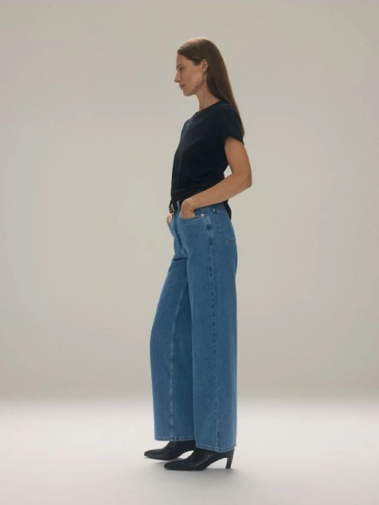 Zdjęcie produktu Reserved - Jeansy wide leg - niebieski