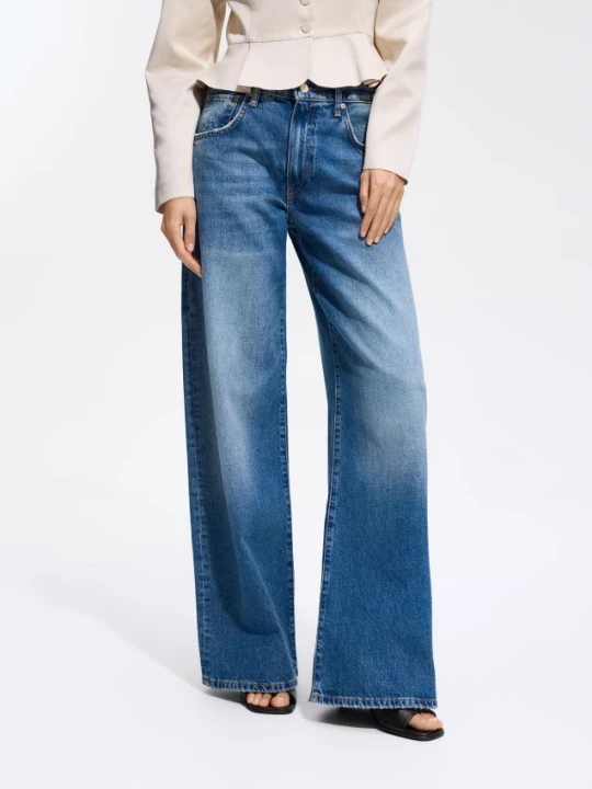 Zdjęcie produktu Reserved - Jeansy wide leg - niebieski