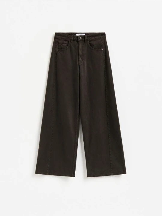Zdjęcie produktu Reserved - Jeansy wide leg soft - dark grey jeans
