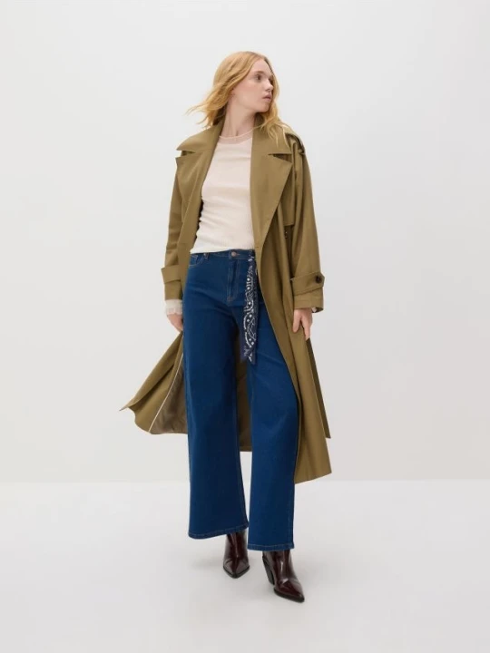 Zdjęcie produktu Reserved - Jeansy wide leg z bandaną - granatowy