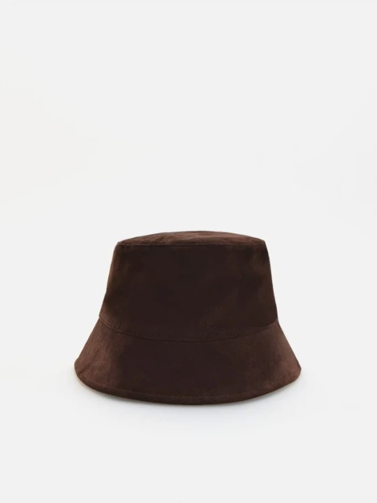 Zdjęcie produktu Reserved - Kapelusz bucket z imitacji zamszu - ciemnobrązowy